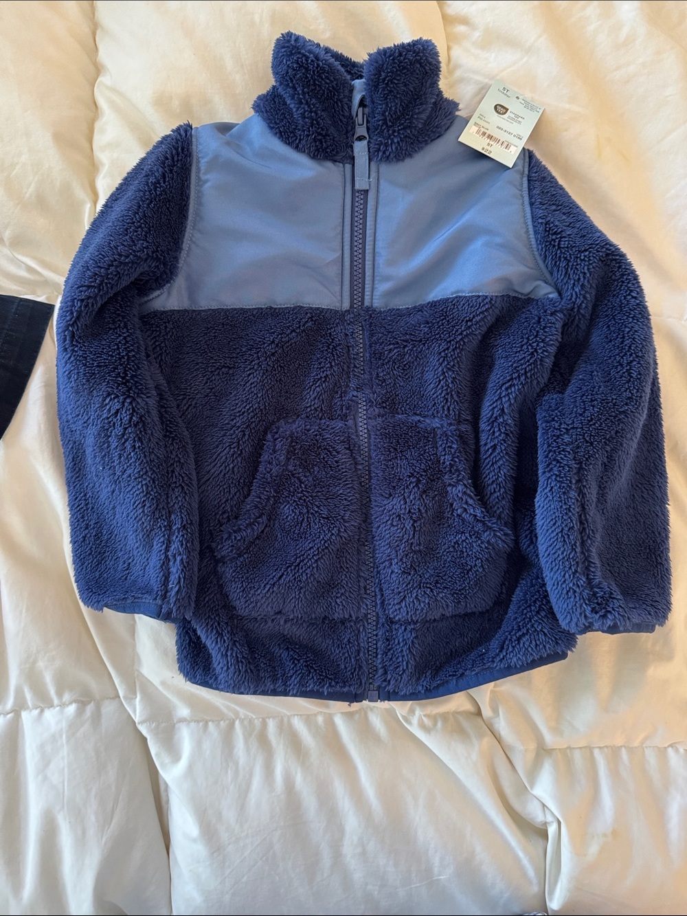 Okie Dokie Navy Plush Sherpa Jacket for Kids NWT 5T